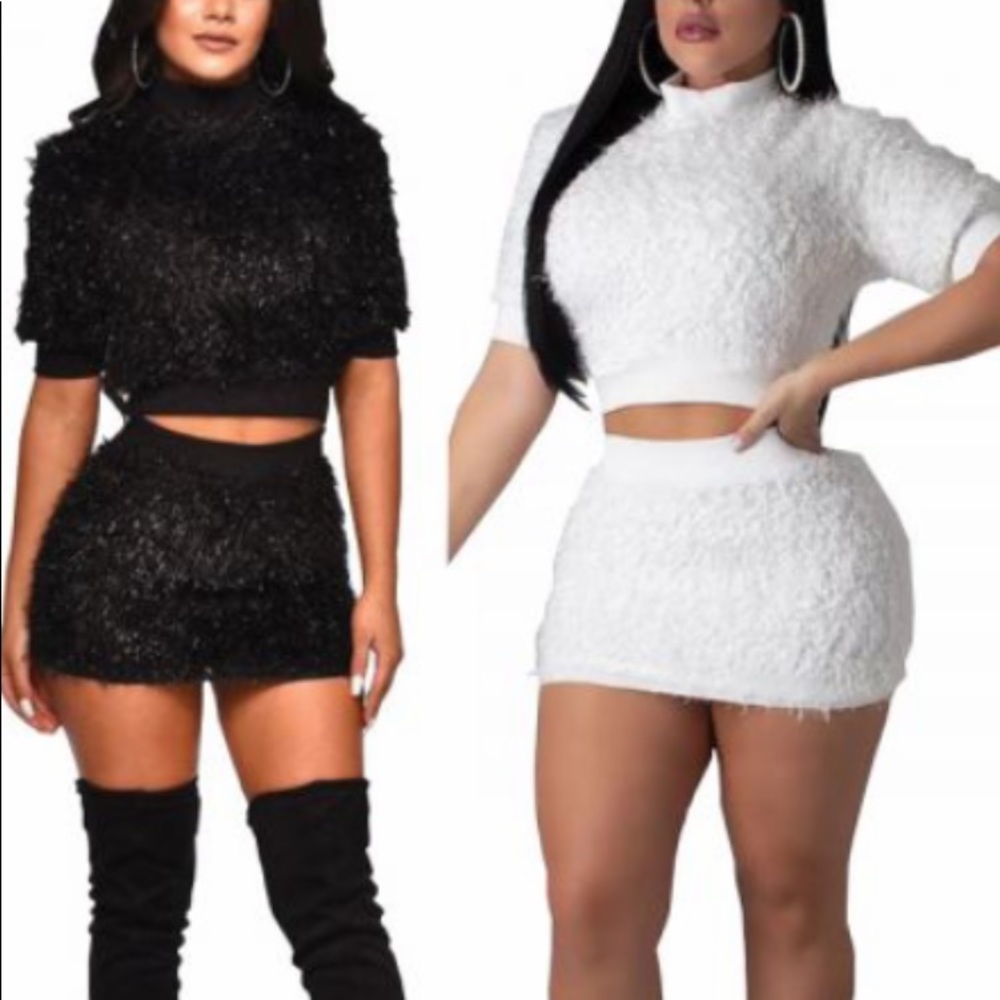 Fur shirt set
